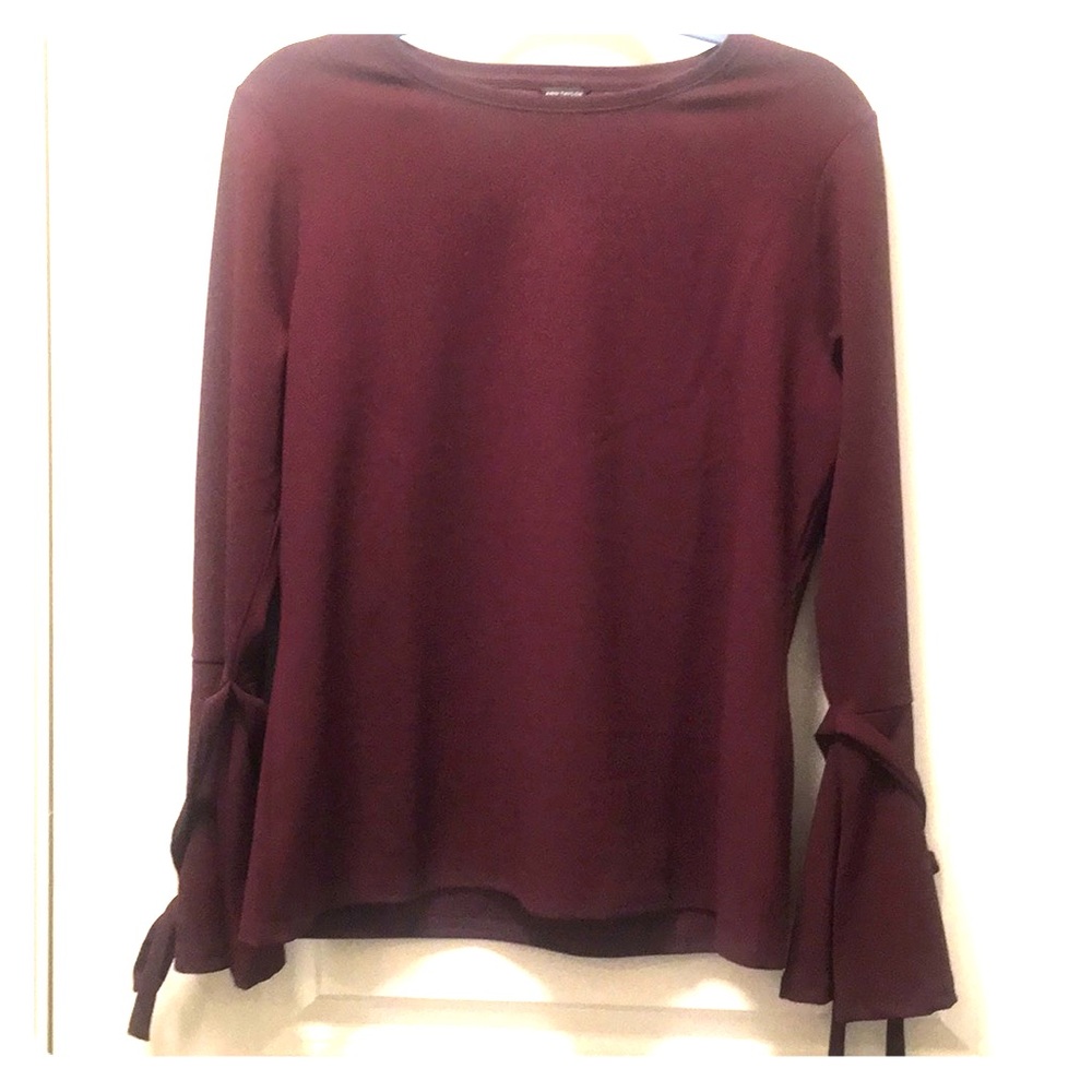 Tie sleeve Ann Taylor jersey top
